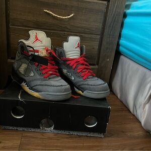 Jordan Sneakers with Red and Gray Accents